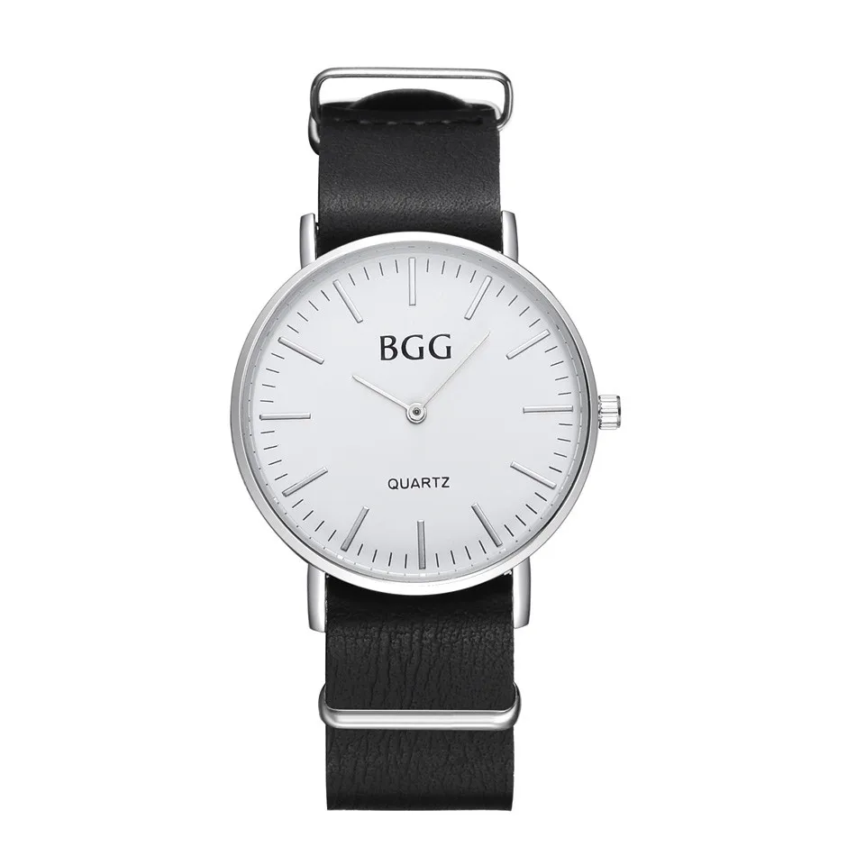 

Fashion Men Leather Waterproof Analog Sport Quartz Wrist Watch men watch gift clock Relojes de mujer dignity 9.1