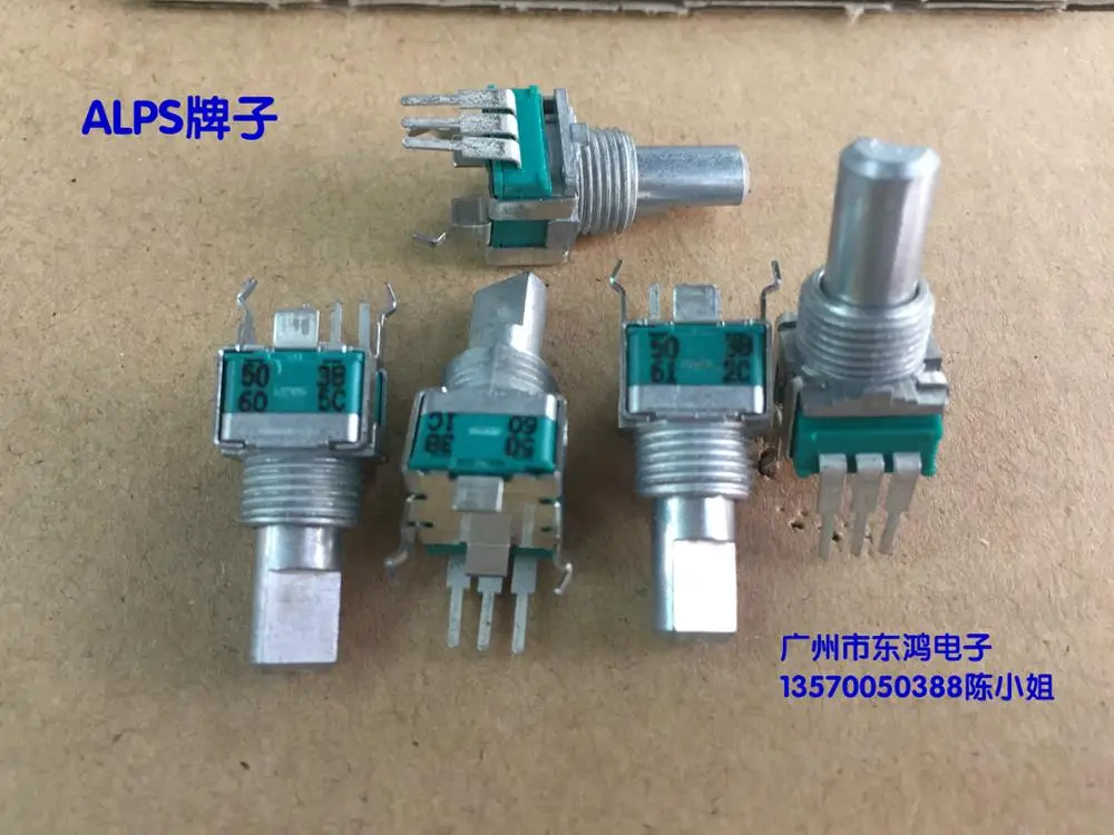 

5pcs ALPS Alps RK09L1140A5P precision potentiometer, single linked B50K shaft length 15mm