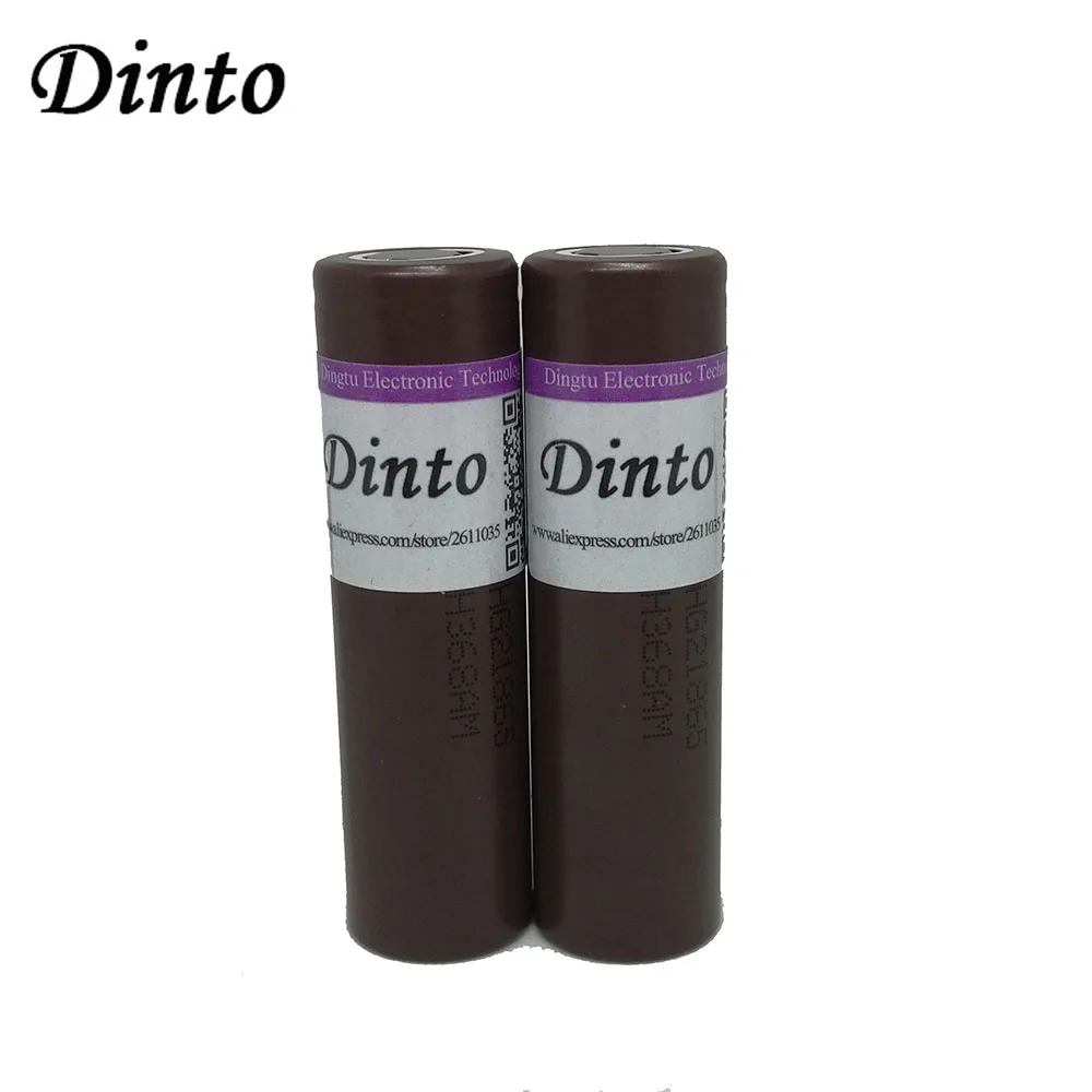 

Dinto Real 3000mAh 3.6V for LG 18650 Battery HG2 Lithium Li-ion Recchargeable Batteries Discharge 20A for Electronic Cigarette