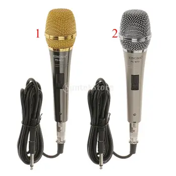 

PC-M10 Professional Condenser Microphone Studio Vocal Handheld Mcrophone Mic with Power Cable & Anti-wind Foam Cap