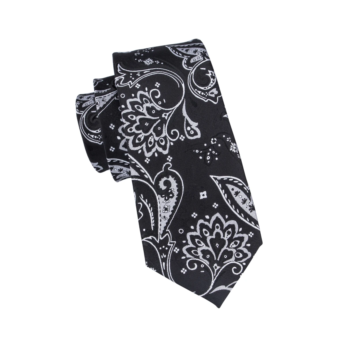 SN-1599 Здравствуйте на новый классический черный цветочный шейный платок шелковая гравита Ханки Запонки Набор для Для мужчин капли