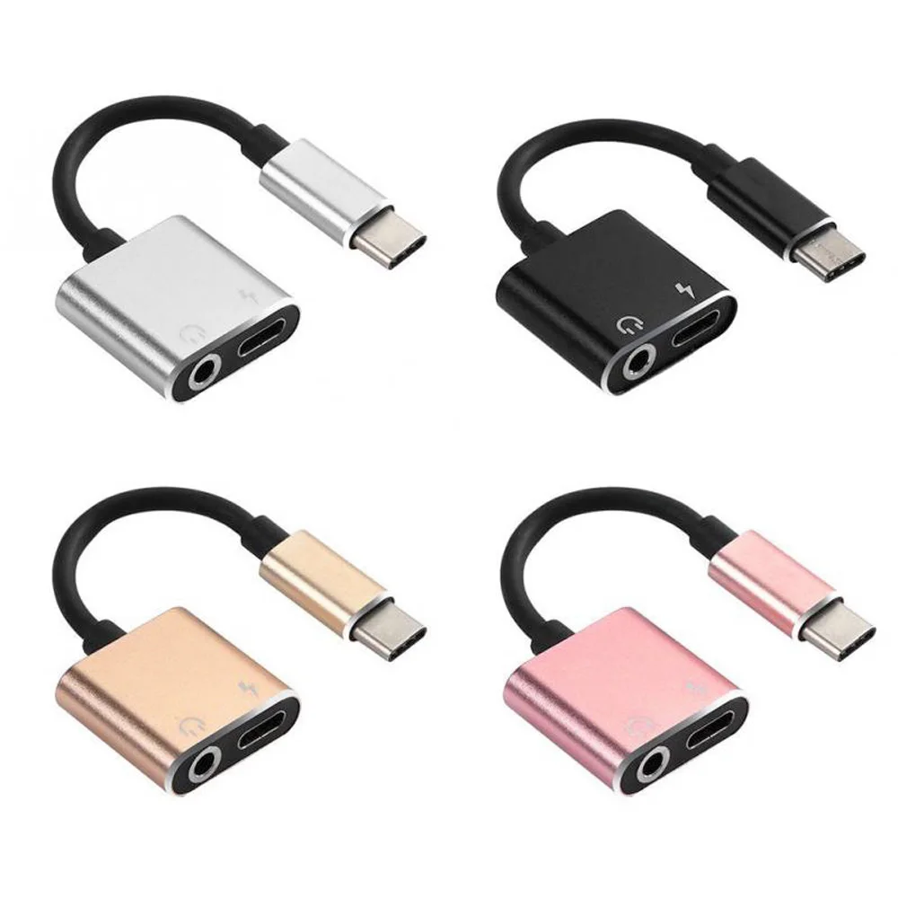 

50 шт./лот 2 в 1 Тип C аудио кабель Зарядное устройство USB -C USB 3,1 до 3,5 мм разъем Aux аудио наушники адаптер для Letv2Pro Max2 Xiaomi