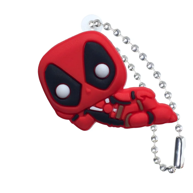

1pcs PVC Keychain Cartoon Figure Deadpool Star War Metal Ball Chain Key Chain Ball chain Kids Christmas Gift Charms Trinket