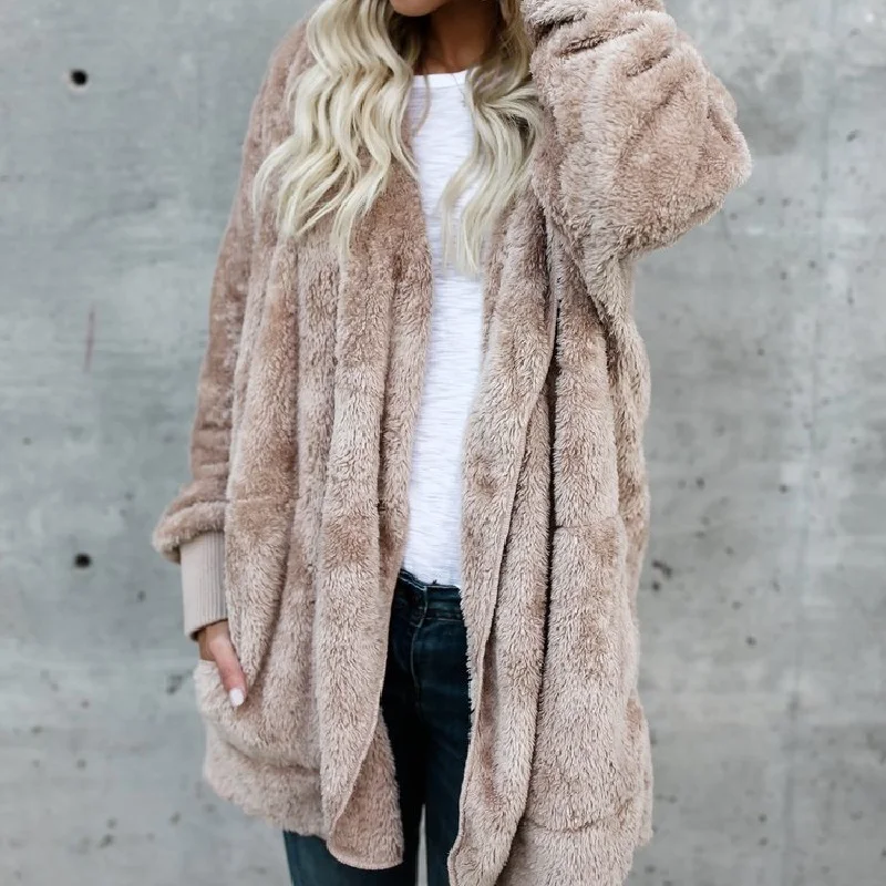 

Plus Size XXXL Winter Women Sweatshirt Female Autumn Zip-up Fleece Long Hoodies Ladies Tops Casual Fur Woman Sweatshirts FLD1166