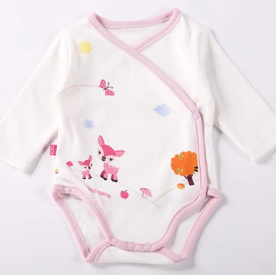 1pc off-white deer Одежда для малышей; боди для малышей; пижамы с длинными рукавами для новорожденных; детская одежда; одежда для детей; одежда из хлопка - Цвет: 1pc off-white deer