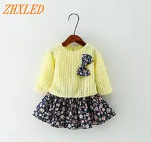 

Spring autumn baby girl clothing 2017 princess dress toddler baby party long-sleeved ballet dress dress for girls children 0-2