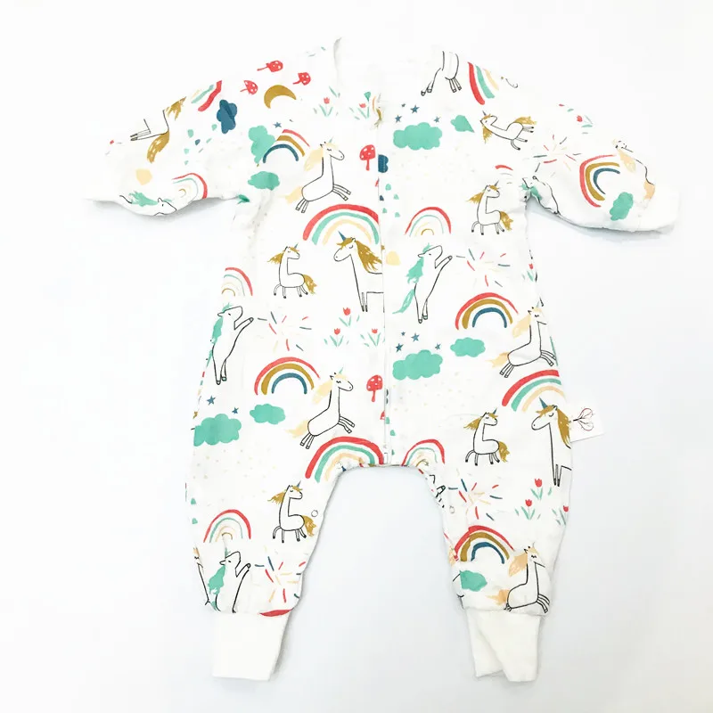 

2019 4 layers baby rompers baby Sleeping Bag kids Muslin toddle Sleep Sack Cartoon Sleeves Sleep Bag children Anti Kick Quilt