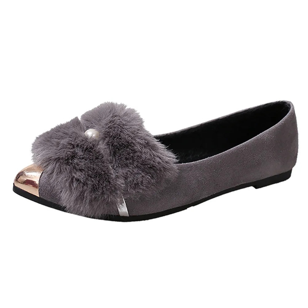 

Fashion Woman Suede Shallow Slip On Low Heel Flat Shoes Pointed Single Shoes Casual woman Flats zapatos mujer