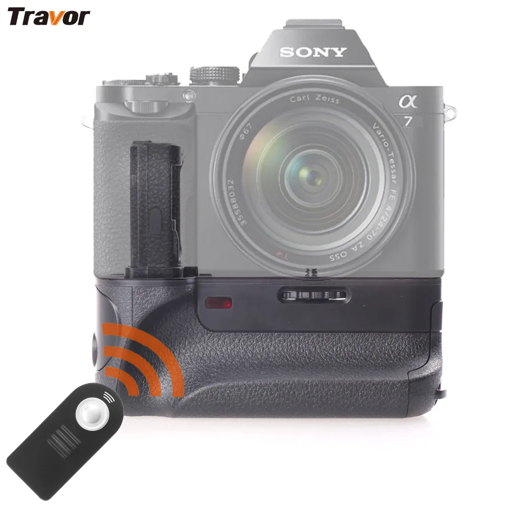 Купить Travor Камера вертикальный Батарея ручка для Sony DSLR A7 A7R A7S рукоятка аккумулятора заменить VG C1EM работать с NP FW50 Батарея