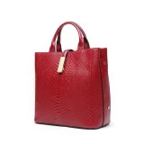 

Genuine Leather Handbags 2019 Crocodile Pattern Top Layer Cowhide Women's Shoulder Bags Luxury Fashion Big Lady Crossbody Bags