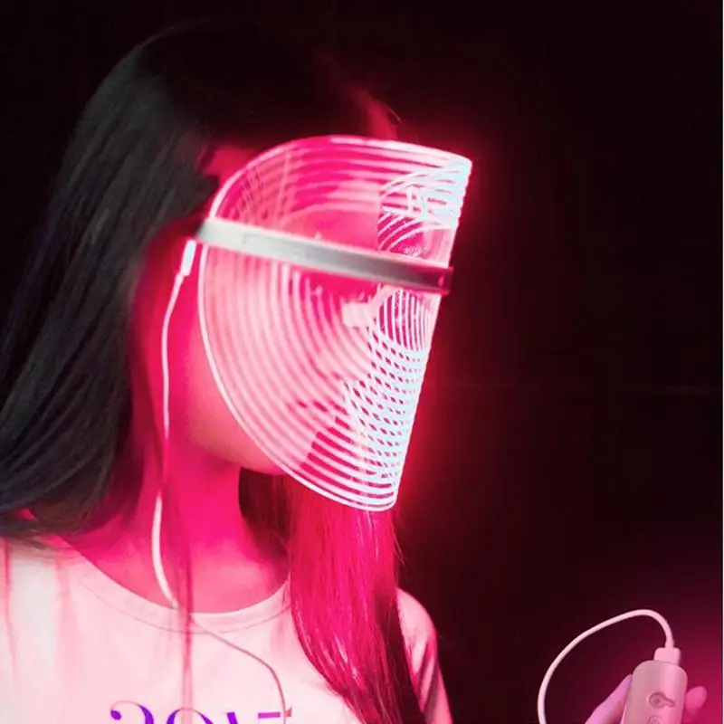 

LED Red Light Facial Mask Tester Moisturizing Brightening Complexion Skin Rejuvenation Anti Acne Wrinkle Removal Therapy