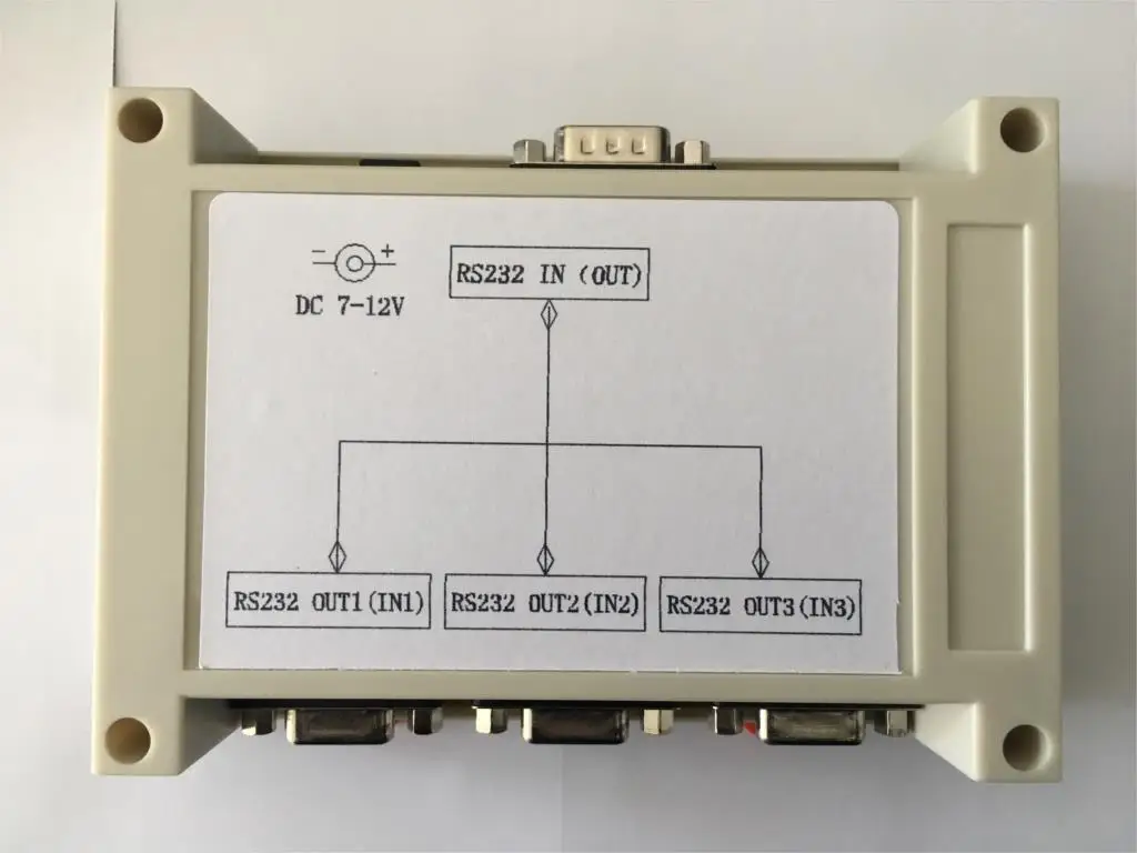 

1 in 3 out RS232 Splitter DB9 Auto Switch for PC RS-232C Serial port switch sharing distribution device