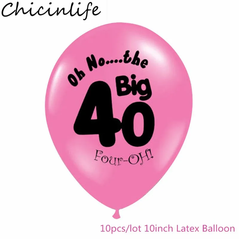 Chicinlife 12 дюймов Rosegold 30 40 50 лет конфетти воздушные шары для взрослых с днем рождения Юбилей шары Декор поставки - Цвет: Pink 40