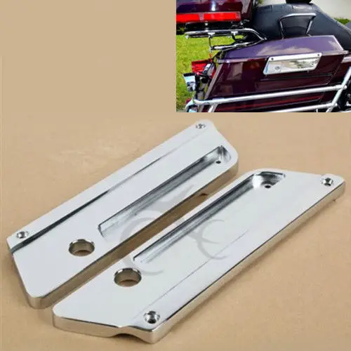 Metal Chrome Saddlebag Latch Covers for Harley Touring Road King