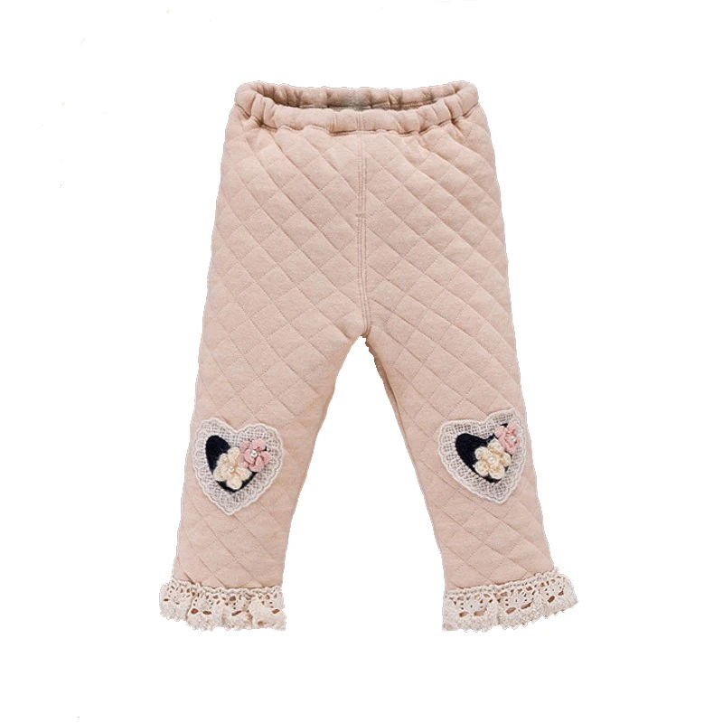 Toddler Girl Winter Organic Cotton Warm Trousers Pants Clothes Infant