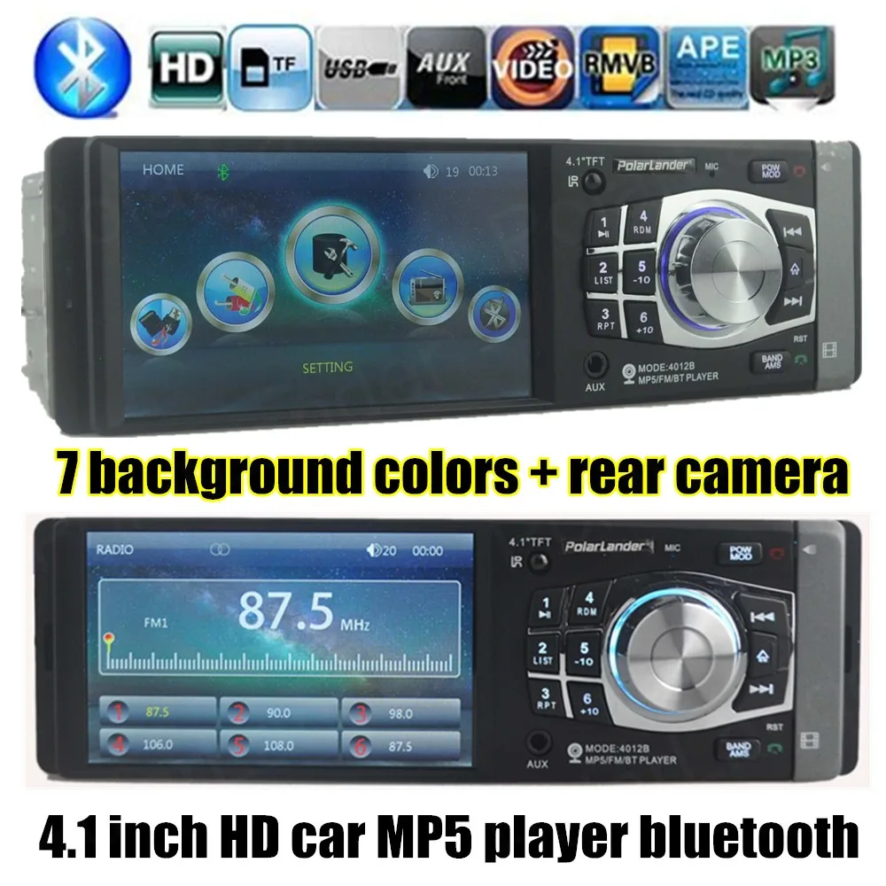  NEW car radio MP5 Player 12V Support Rear View Camera bluetooth function 4 inch HD car audio Stereo FM Radio 5V Charger MP3 MP4 