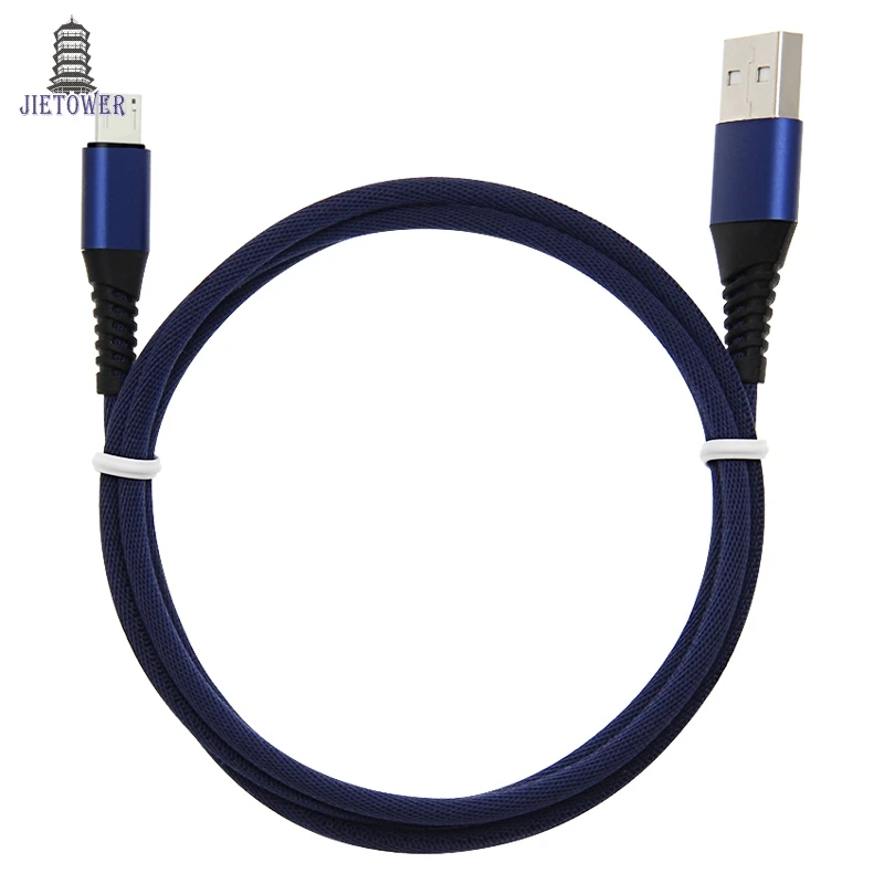 하이 인장 라이트닝/마이크로 USB/타입 c 케이블, 아이폰 x78 케이블용 내구성 나일론 꼰 데이터 동기화 충전기 케이블, 500 개