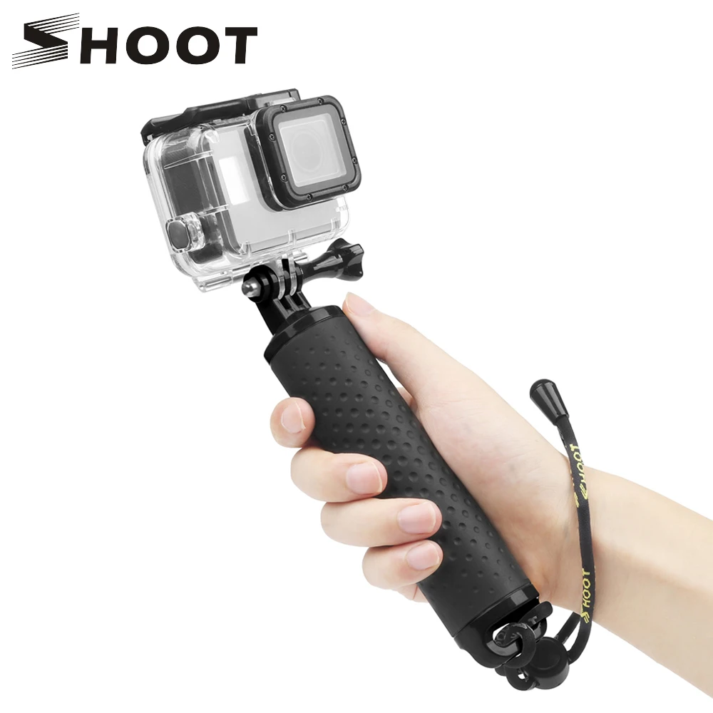 Водонепроницаемая плавающая рукоятка SHOOT для GoPro Hero 9 8 7 5 Black Sjcam Sj4000 M10 Xiaomi Yi 4K Eken H9 Go
