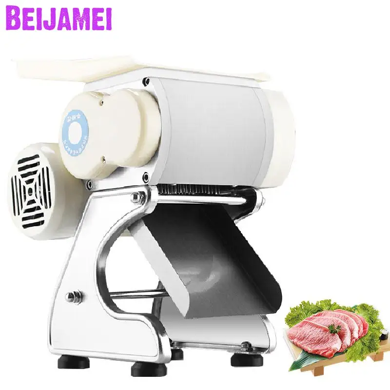 

BEIJAMEI New Arrival 220V Electric Meat Slicing Machine 160 kg/h Commercial Meat Slicer Meat Shred For Sale