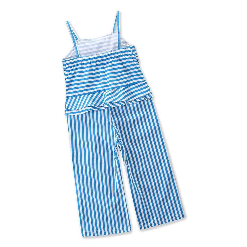 blue white striped overalls