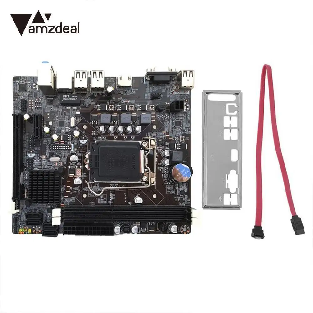 

AMZDEAL H61 Motherboard Extender Riser Board Extensor Board Professional LGA1155 Double Channel Computer for Intel Core I7/I5/I3