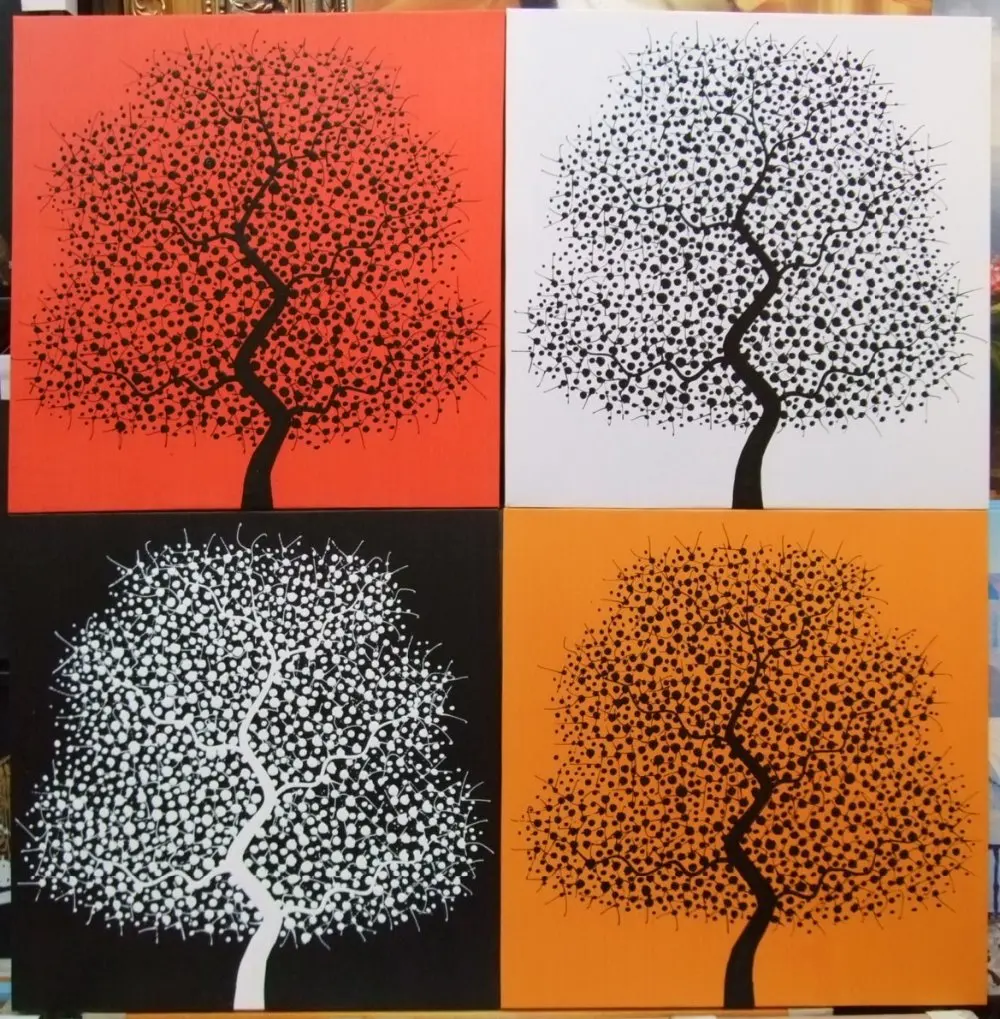 Online kopen wholesale oranje canvas schilderijen uit china oranje ...