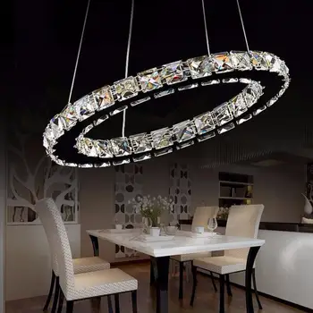 

Luxurious led lamps Silver Crystal Ring LED Chandeliers Crystal Lamp / Light / Lighting Modern led lustre light Chandelier