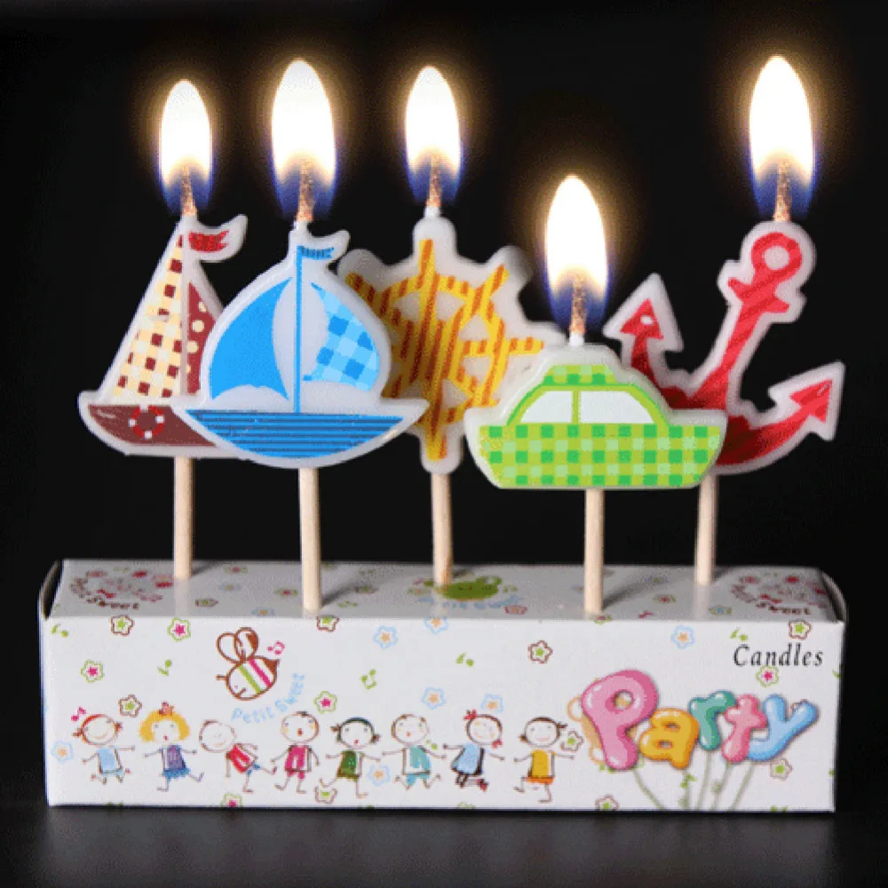 

AIHOME 3Pcs/Lot Birthday Candles Cartoon Craft Kids Gifts Cute Event Party Supplies Cake Topper Cake Candles Decor