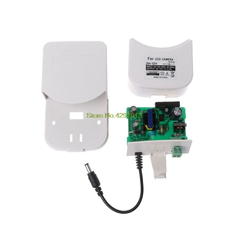

Power Adapter AC DC Charger 12V 2A Waterproof Rainproof Outdoor for Switching Monitor CCTV CCD Security Surveillance Camera