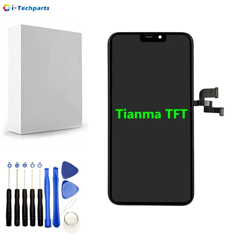 DHL TFT Tianma AAA for iPhone X LCD Display and Touch Digitizer Lens Screen Assembly Replacement Repair for iPhone 7 8 Plus LCD