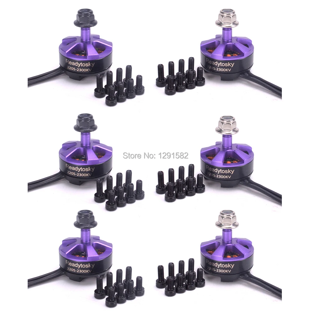 

New 2205 2300KV Brushless Motor 3-4S CW CCW brushless motor purple for Wizard X220 X210 250 270 FPV Racing Quadcopter