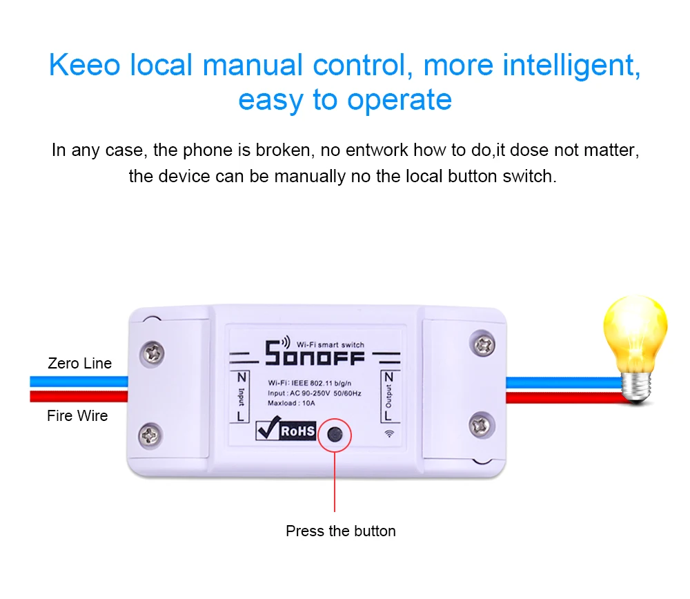 Sonoff умный WiFi переключатель базовый беспроводной домашней автоматизации релейный модуль Domotica DIY Таймер Пульт дистанционного управления работа с Alexa