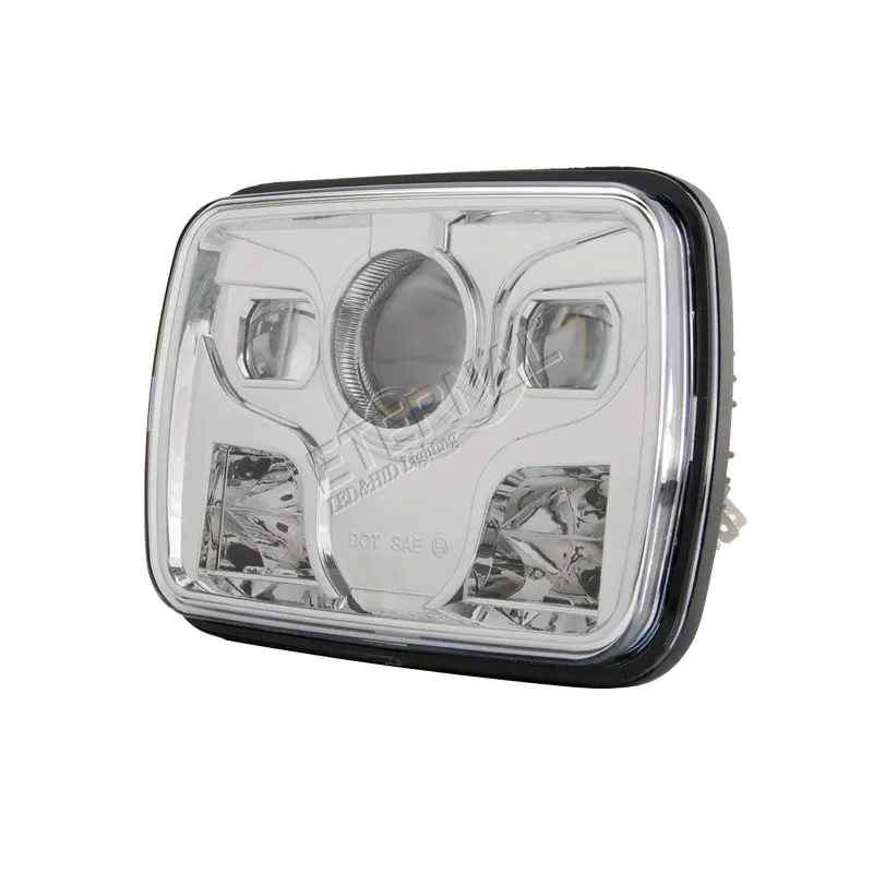 

Square 50W LED headlight 5x7inch 6x7inch 12V dual sealed beam H4 headlamp for Jeep Wrangler CJ Cherokee XJ Comanche MJ 4x4 truck