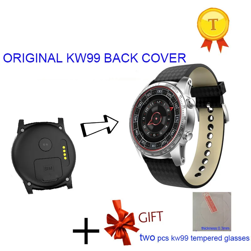 kingwear kw99 Смарт часы наручные часы Чехол saat пластик запасные части задняя крышка Черный чехол capa fundas
