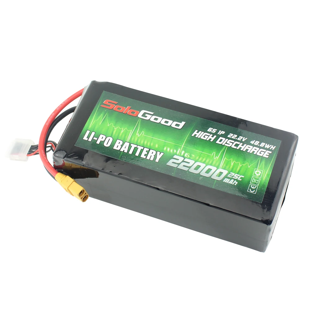 SoloGood 22000 16000 12000 MAH 22,2 V 6S литиевые батареи для авиационной модели большой емкости для защиты растений БПЛА