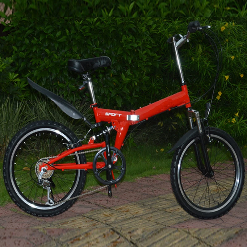 20 дюймов складной велосипед 6 с переменной скоростью дорожный велосипед детский горный велосипед портативный легкий складной велосипед