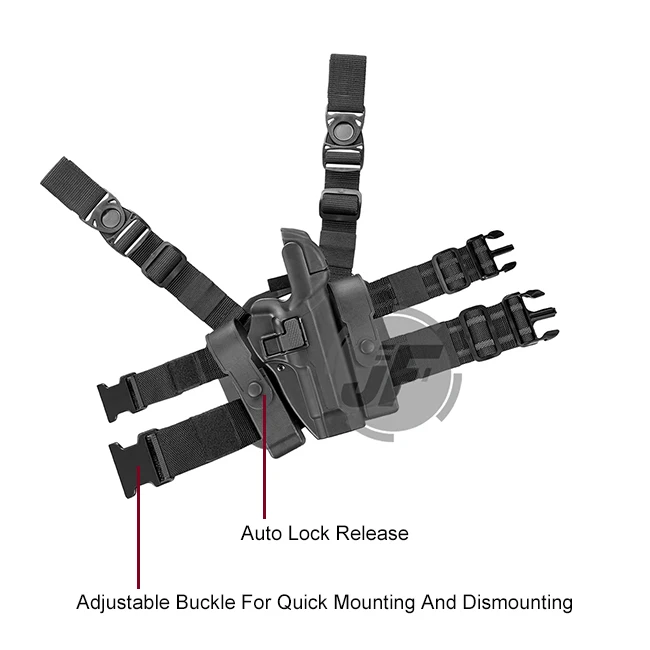 Тактический серпа сокрытие уровень 3 удержания Автоматическая блокировка обязанность правой падения ног бедра кобура для пистолета Beretta 92