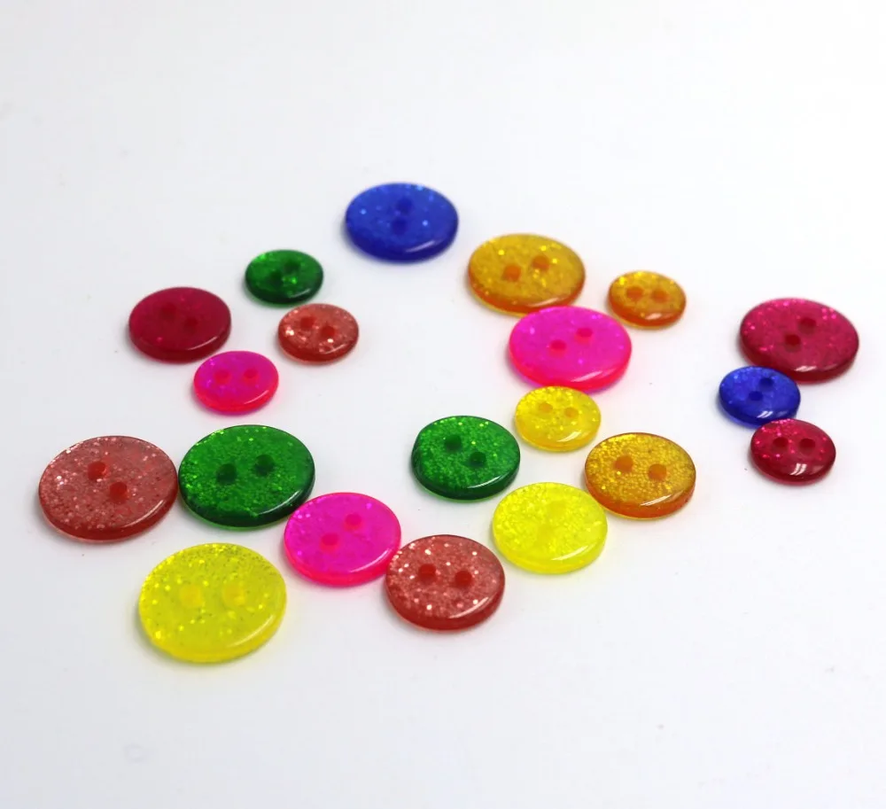 shank buttons 6 x 12mm sparkly round buttons