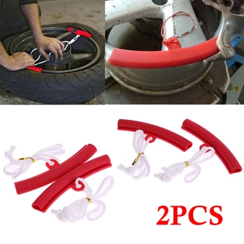 

Flexible Edge Car Tire Protector Wheel Protection Plastic 2pcs Kit New