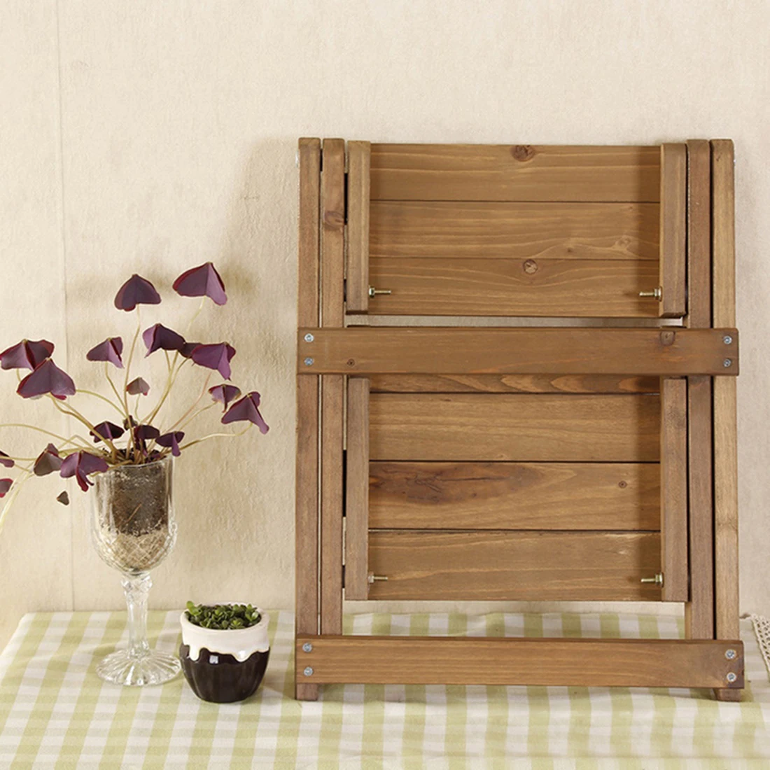 Mini Solid Wood Tabletop Storage Rack Shelf Household Flower Pot Frame Stand Garden Kit Flower Pot Holder storage Racks 2018