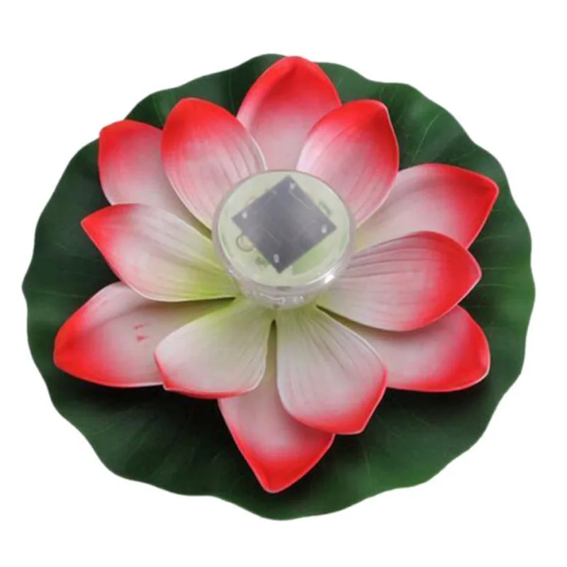 Beste Lotus Bloemvorm Solar Power Light Water Drijvende Outdoor Waterdicht Energiebesparende LED Lamp Voor Zwembad Vijver Tuin DC120