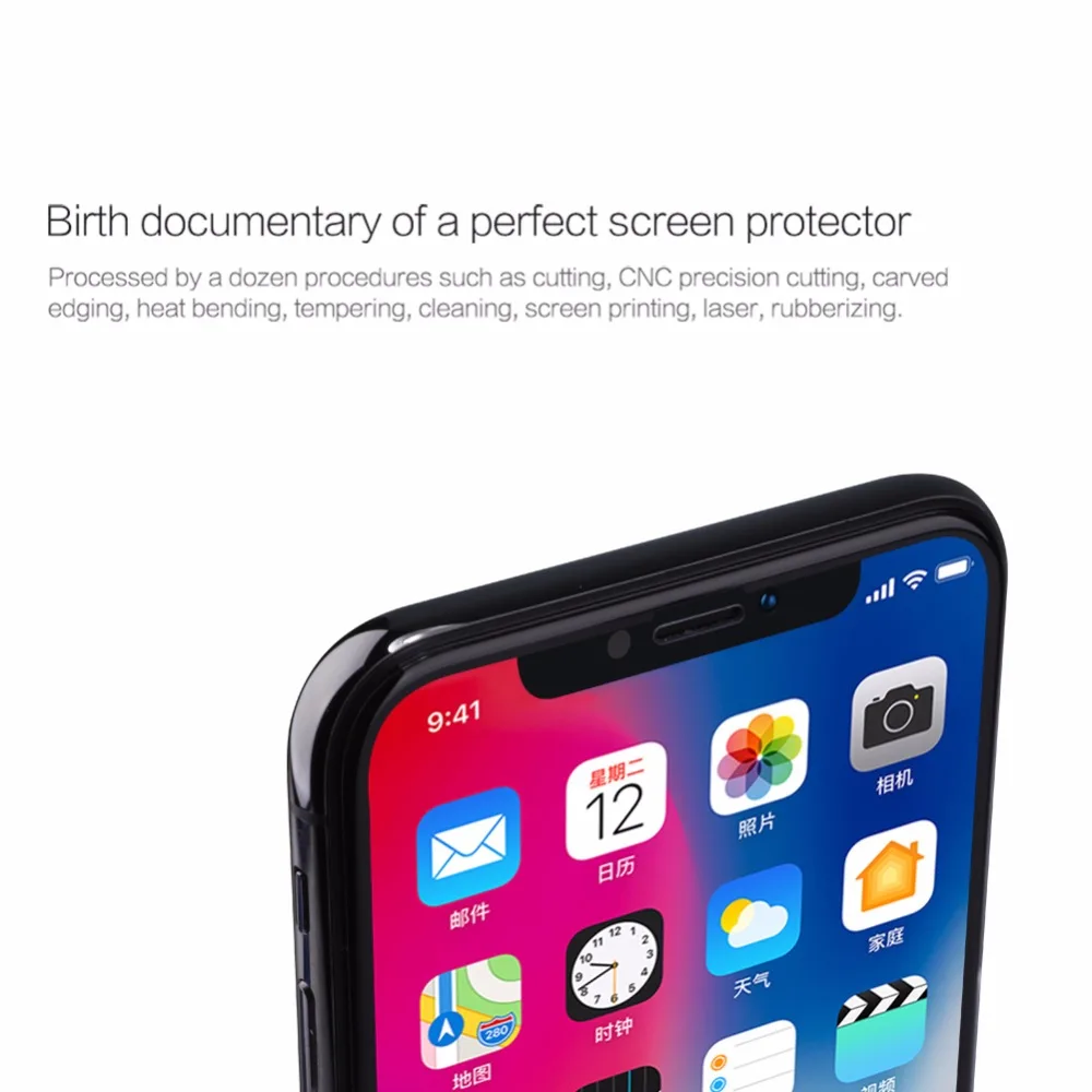 Продажа NILLKIN Amazing 3D CP + MAX Nano противовзрывное закаленное стекло 9H Защита экрана для Apple iphone XS iphone X полное покрытие стекла