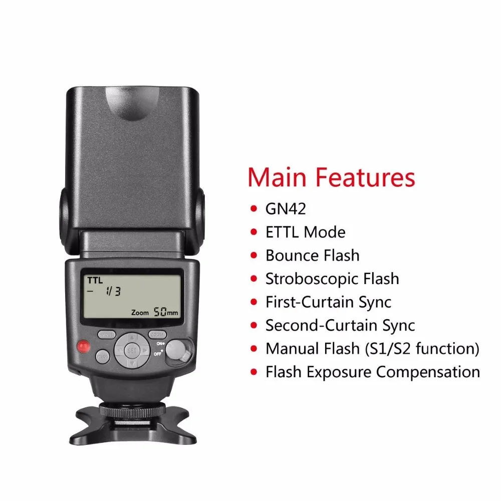 Voking VK430 E-TTL LCD Display Speedlite Shoe