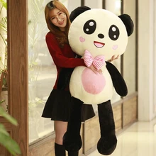 stuffed toy huge 120cm panda plush toy bowtie panda doll soft hugging pillow birthday gift, Xmas gift c588