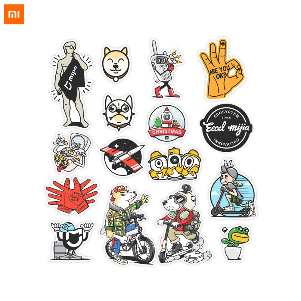 

Xiaomi PVC Removable Waterproof Adhesive Stickers DIY Cartoon Decoration Creative Mijia For Laptop Phones