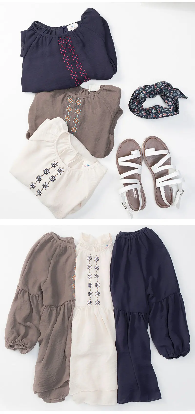 Girls Embroidered Peasant Top G3057-16