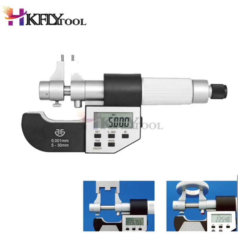 

XIBEI Electronic Digital Inside Micrometer Caliper 5-30mm IP54 Micrometer 0.001mm Inch/mm Electronic Caliper Precision Measuring