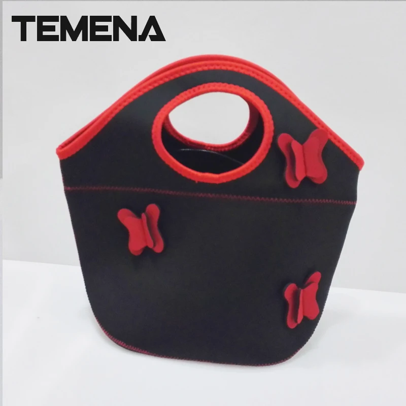 Bolsa de Almoço de Neoprene Térmico para as Mulheres Bolsala de Comida com Zíper Caixa de Almoço Lancheira Isolado Refrigerador Bolsa Termica Alb394q
