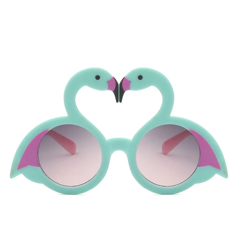 Iboode детские солнцезащитные очки, детские солнцезащитные очки в форме лебедя, солнцезащитные очки для мальчиков и девочек, брендовые Модные Детские вечерние очки - Цвет линз: Зеленый