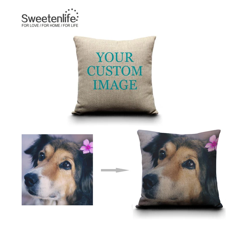 Sweetenlife Plant&Animals Pattern Chair Cushion 20in X 20in Retro Pillow Cover Light Linen Material Throw Pillow Case Wholesale